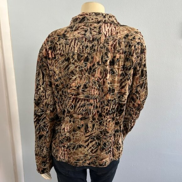 Multiples Velvet-Like Jacket, size large - Picture 10 of 10